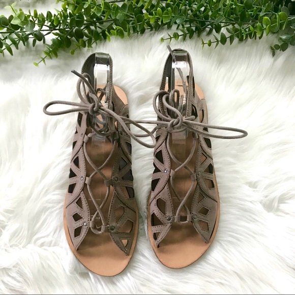 SOLD: Mossimo Slate Laceup Cutout Gladiator Sandal - Picture 3 of 5